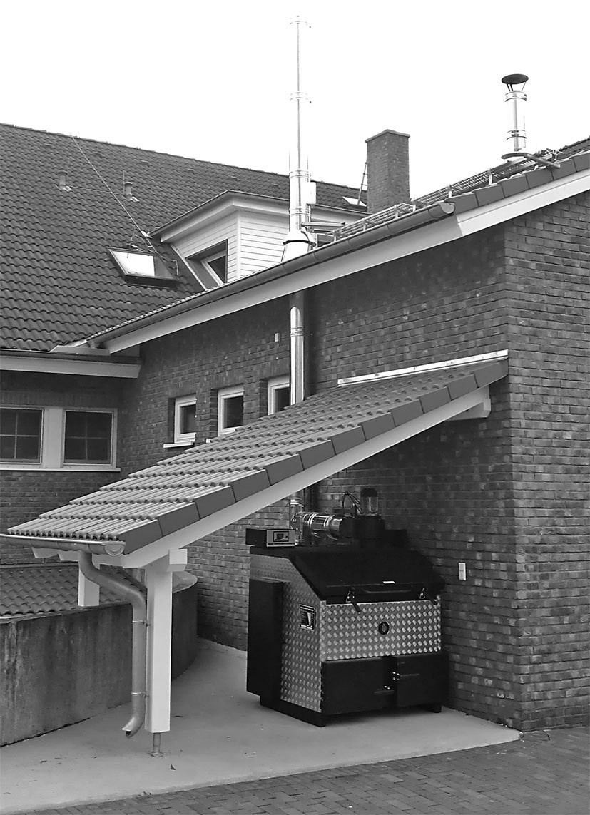 Sparen mit Heizkessel im Freien