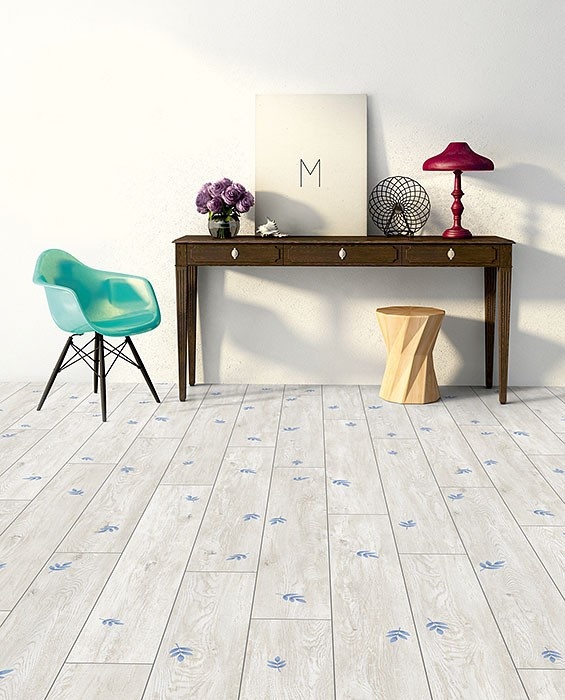 Laminat mit steinernen Akzenten